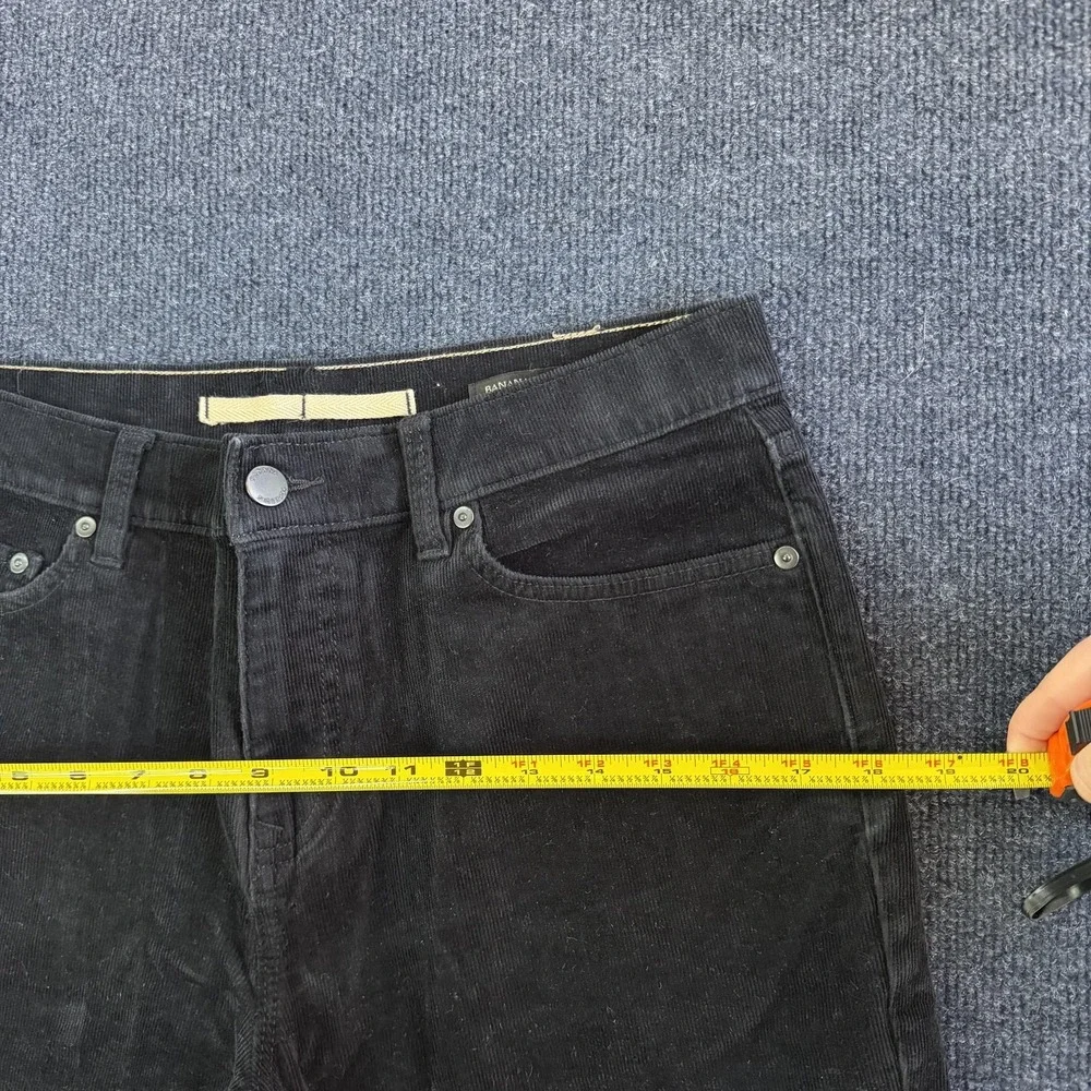 Banana Republic Pants Mens 31x32 Black‎ Corduroy Straight Leg Stretch Casual